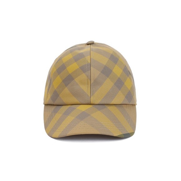 Burberry Cedar Yellow Check-Pattern Baseball Cap - NWT - Picture 1 of 5